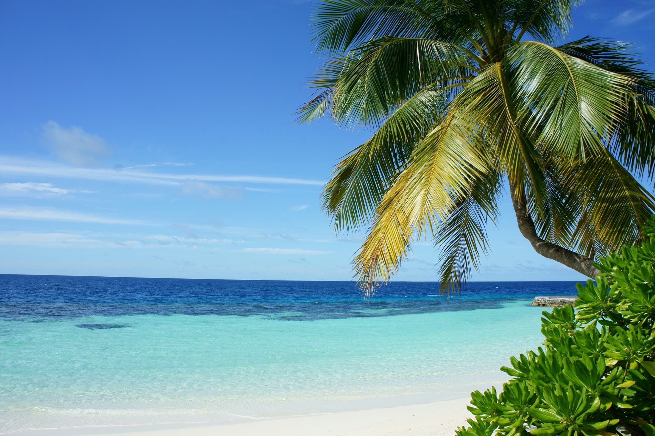 Plage et eau turquoise des Caraibes